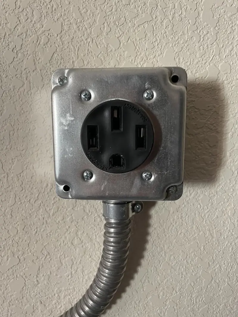 NEMA 14-50 outlet installed for Smart Home Electrical in Freeport